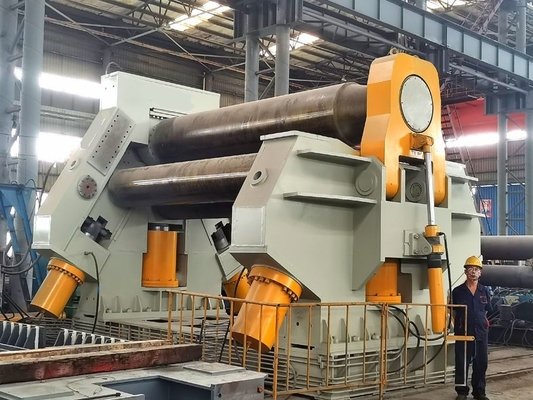 Cone Square 4 Roll Plate Roller Plate Bending Hydraulic Machine 65x3000mm Large